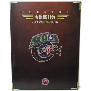 NHL Penguins Zbynek Michalek early yrs Aeros Autographed Yearbook 2002-03 Champs