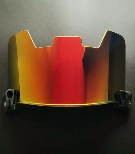 Chrome Red Football Visor