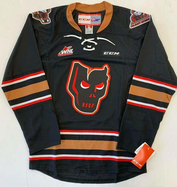 New CCM Premier Calgary Hitmen Hockey Player Jersey Senior Small