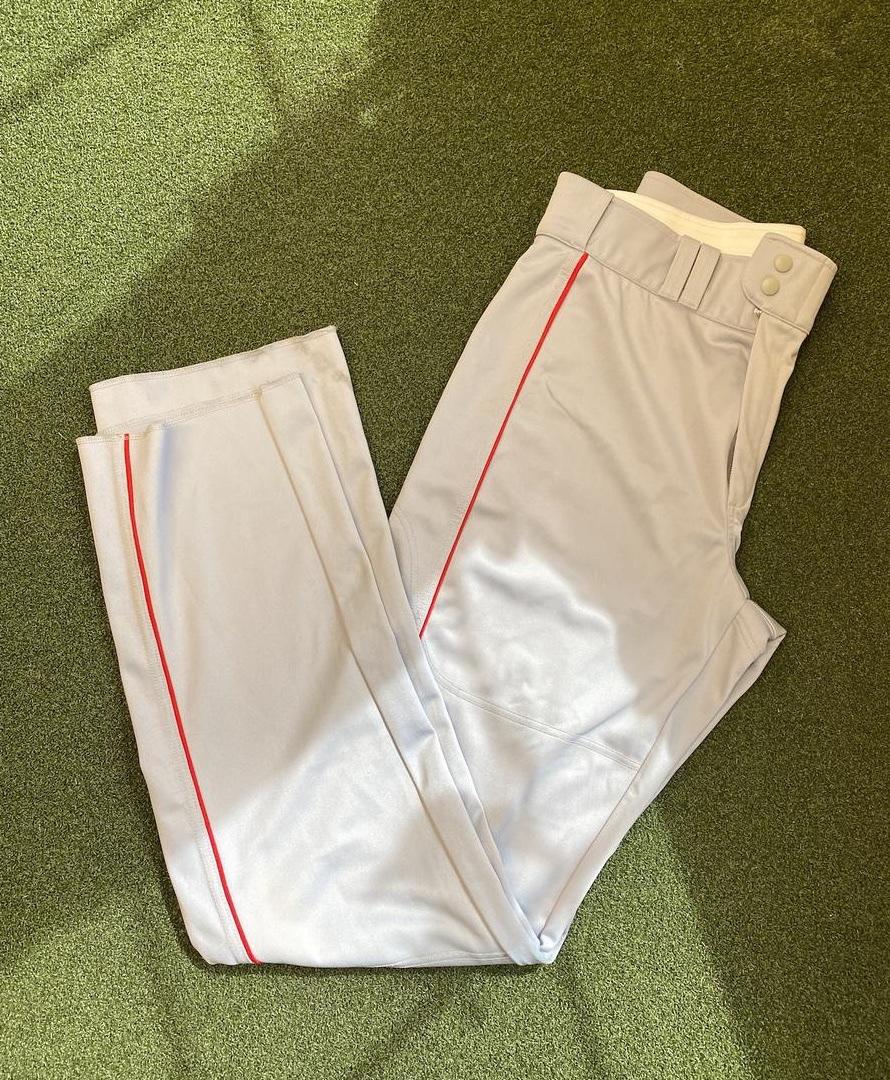 nike white with red stripe baseball pants