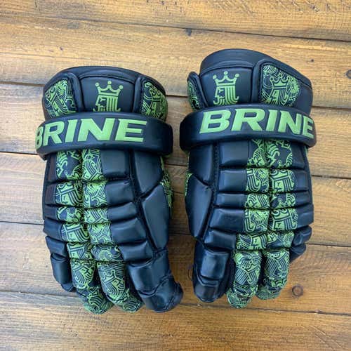 Green And Black Brine Deft 12" Lacrosse Gloves