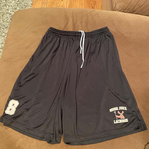 Team Moose juice, Black Adult XL Shorts, Number 8