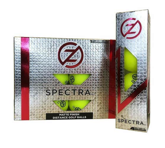 Zero Friction Spectra Golf Balls (Matte Yellow, 12pk) Distance NEW