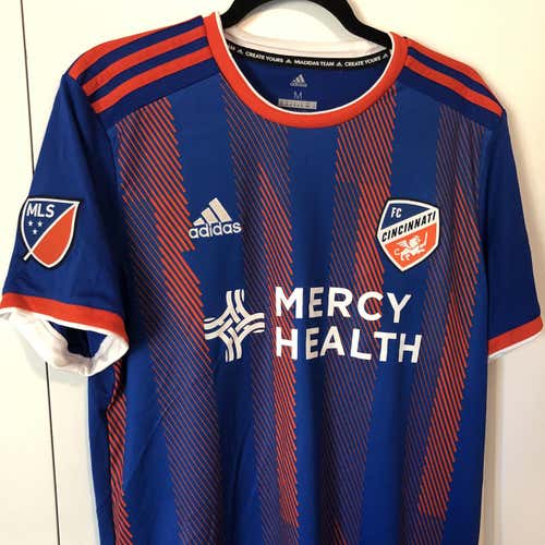 FC Cincinnati MLS SoccerBlue New Medium Adidas Jersey