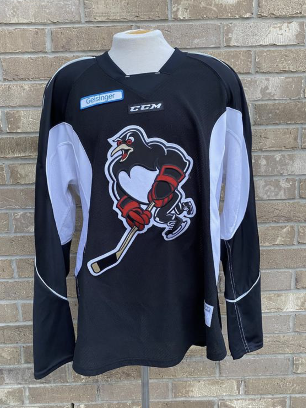 Details about   CCM QuickLite Rockford Ice Hogs Pro Stock PREGAME WARM UP Jersey BLACK 8304 