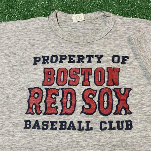 Vintage Boston Red Sox Shirt Adult Large Gray Baseball MLB Sports
