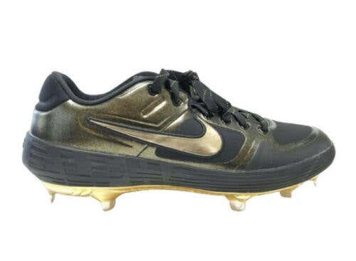 new Nike Alpha Huarache Elite 2 Low Cleats mens Size 13.5 black/gold