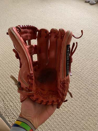 Red Used Outfield Heart of the Hide 12.75" Baseball Glove