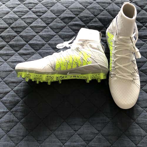 White Nike Alpha Huarache 7 Elite Cleats