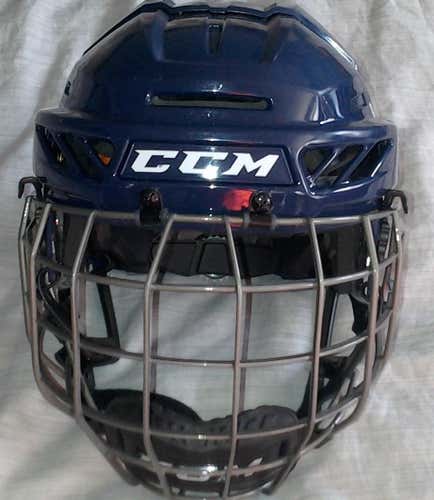CCM FL90 Helmet - Blue w cage