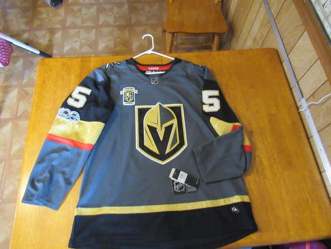 Derek Engelland Vegas Golden Knights Inaugural Season Jersey Home Size 54