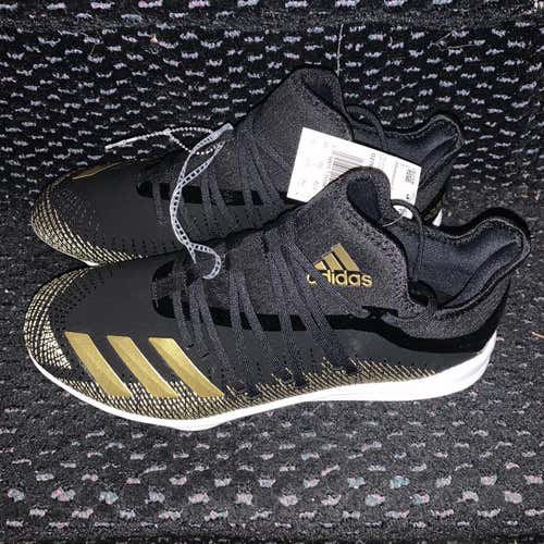 Adidas AfterBurner 6 Gold Metal Baseball Cleats Adizero Sz 9