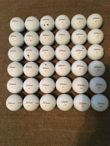 White Used Titleist Pro V1x 36 Pack (3 Dozen) Balls