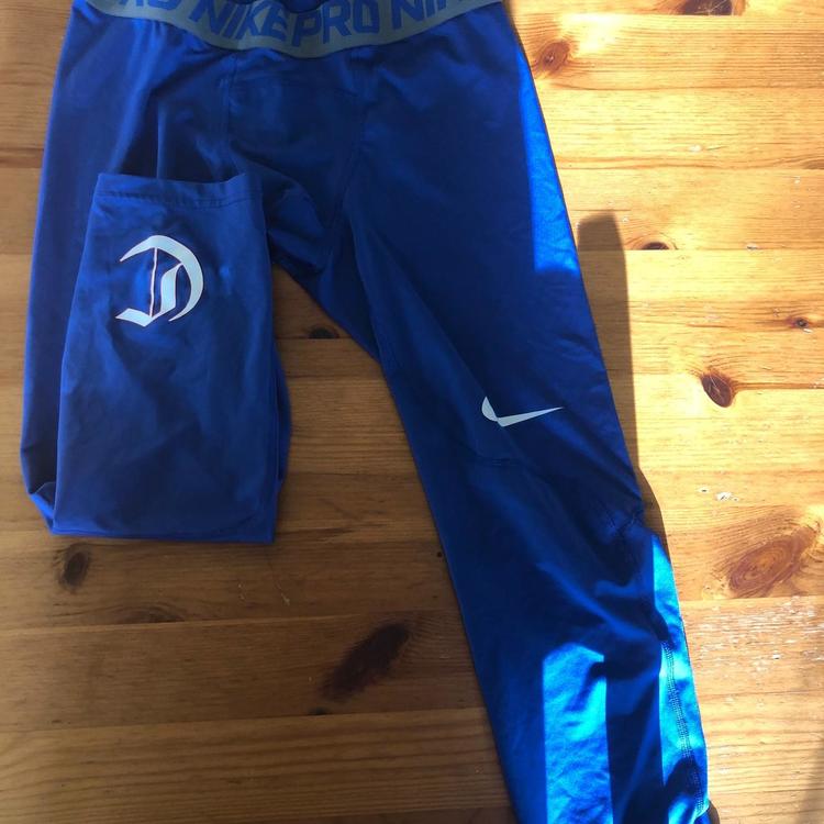 blue nike compression tights