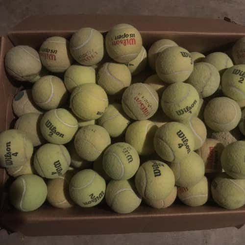 25 Assorted Used Wilson Penn Yonex Tennis balls