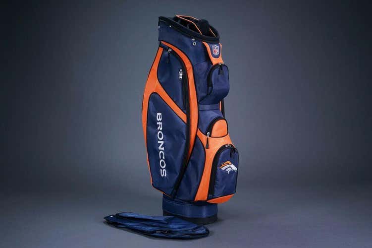 DENVER BRONCOS WILSON NFL 14-WAY DIVIDER GOLF CART BAG BLUE/ORANGE!!