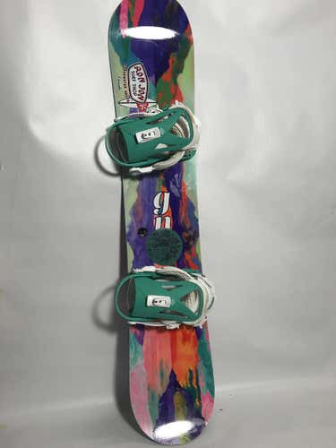 Used Kid's GNU Girls Snowboard 127cm With Union Rosa Bindings