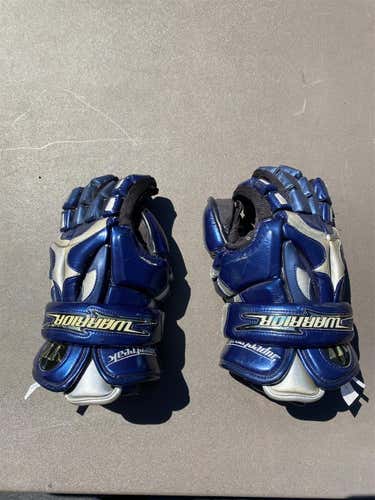 Blue Used Warrior 13" Goalie Gloves