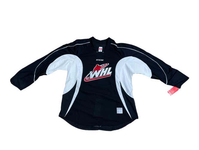 New CCM WHL Practice Jersey 52 Pro Stock Black