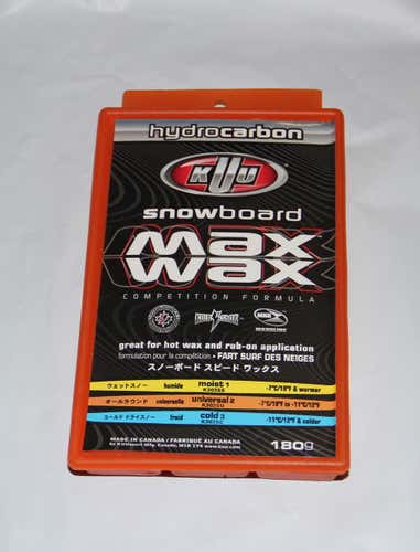 KUU Canada snowboard wax Maxx hydrocarbon wax