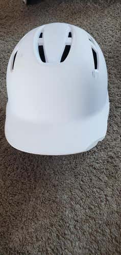 White Used 7 DeMarini Batting Helmet