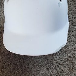 White Used 7 DeMarini Batting Helmet