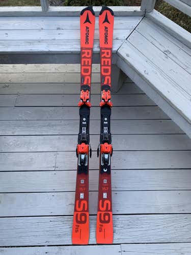Used Unisex 2021 Atomic FIS SL 157 Redster Skis With Bindings Max Din 16