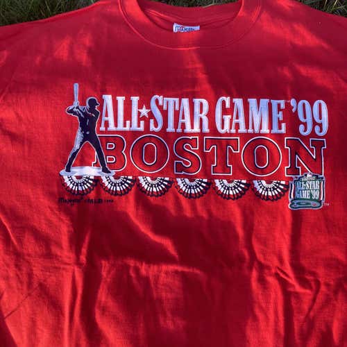 Red XL 1999 MLB All star Game Boston Shirt