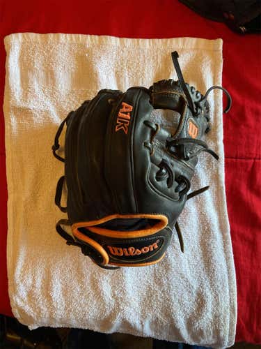 Black Kid Pitch (9YO-13YO) Infield A1k A2k 11.5" Baseball Glove
