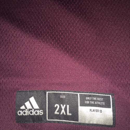 New Adidas 2XL Men's Rep Aeroready Practice Football Jersey Maroon EA1409 New with tags