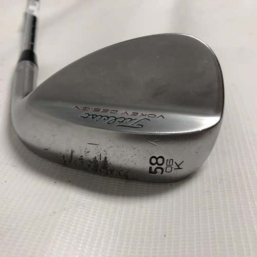 Used Titleist Vokey Design 58k 58 Degree Steel X Stiff Golf Wedges