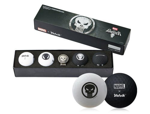 Volvik x Marvel Gift Set Punisher Volvik Vivid Black White Hat Clip Ball Marker