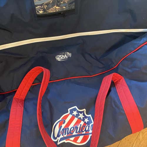 Pro Stock AHL Rochester Americans Amerks JRZ XL Player Hockey Bag Used