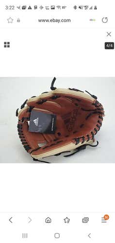 Brown/Sand New High School/College Adidas Right Hand Throw Infield EQT Baseball Glove 11.25"
