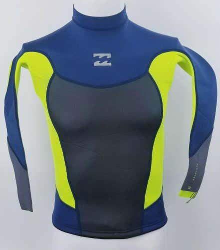 New $55 Billabong Absolute Comp 202 2mm Wetsuit Jacket Lime Size Boys 16