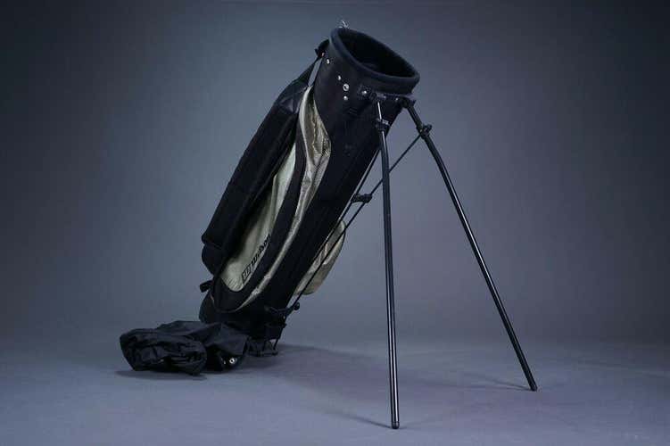 WILSON 3-WAY DIVIDER GOLF STAND BAG BLACK/GOLD!!