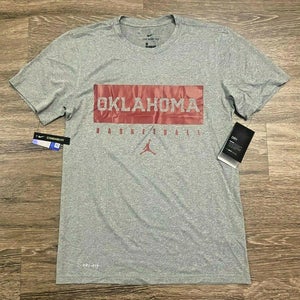 Nike jordan Mens oklahoma sooners basketball Dri-Fit Legend tee T-shirt M/medium New