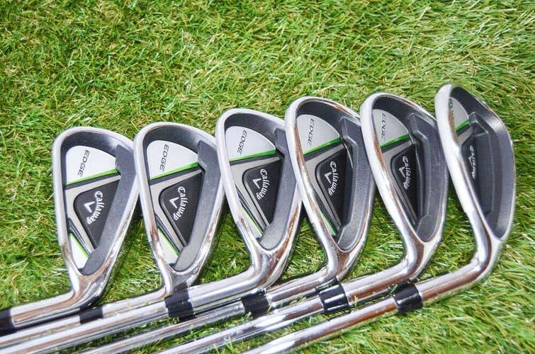 Callaway 	Edge	Iron Set	Right Handed	37.25"	Steel	Stiff	New Grip