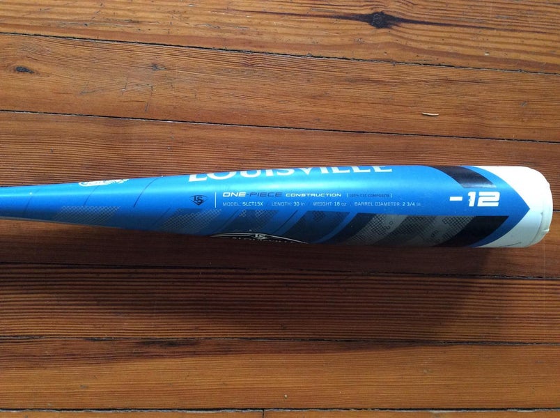 Used Kid Pitch (9YO-13YO) USSSA Certified Louisville Slugger Composite Catalyst Bat (-12) 18 oz 30"