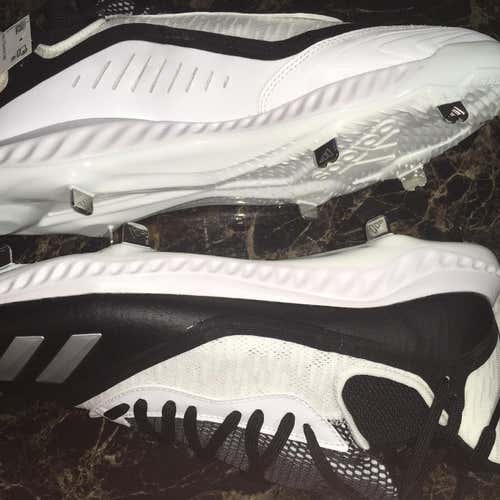 Men's Adidas Icon V Bounce Baseball Cleats Black White EE4131 Size 13.5 New without box Metal cleats