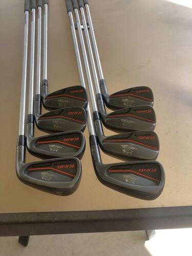 Men's Right Handed King Forged CB Black Stiff Flex Graphite Shaft Iron Set