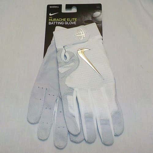 Mens Nike Huarache Elite WHITE Baseball Batting Gloves PGB543-169 SZ XL $80