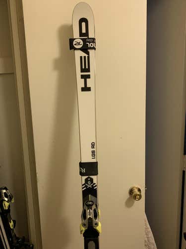 Used Men's 2019 HEAD Racing World Cup Rebels i.GS RD Skis With Bindings Max Din 18