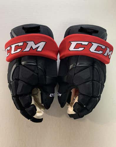 Black Senior CCM HG12 14" Pro Stock Gloves Used
