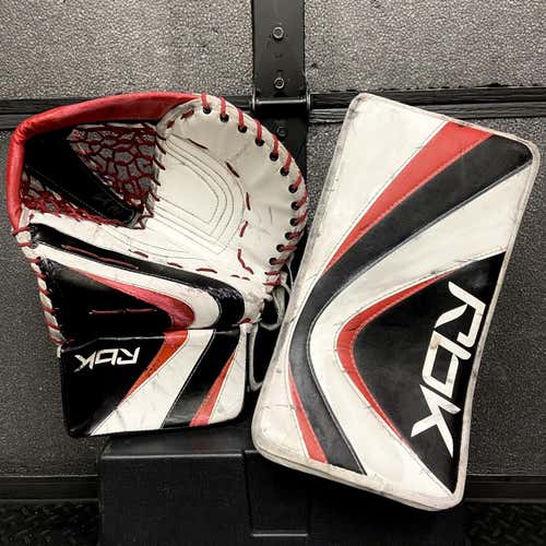 Senior Goalie Glove +  Blocker Set • REEBOK SR 6K • Red Black White