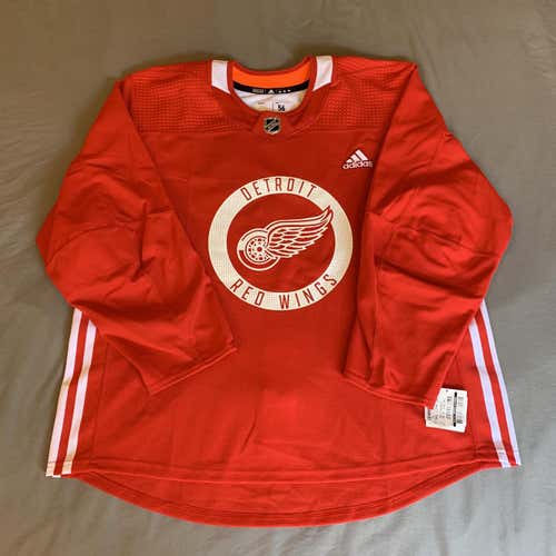 Size 56 Made in Canada Adidas Pro Stock Practice Jersey - Detroit Red Wings
