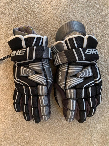 Black Used Player's Brine Silo Lacrosse Gloves 13"