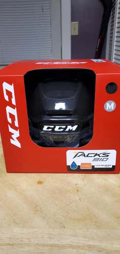 Black New Medium CCM Tacks 910 Helmet