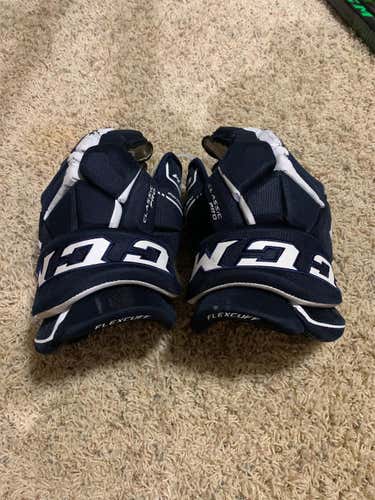 Navy Blue With White Senior CCM Classic Pro 13" Pro Stock Gloves