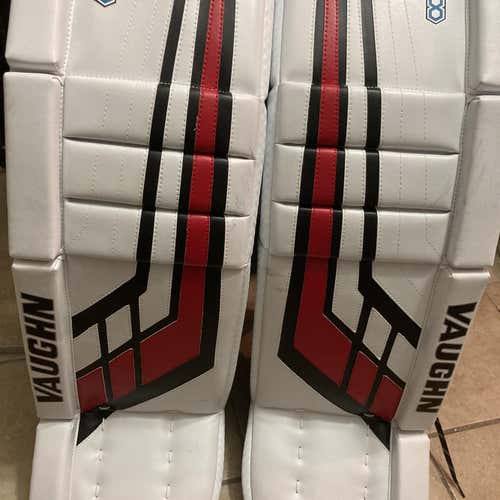White Senior 33" Vaughn Velocity VE8  Goalie Leg Pads
